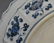 LARGE MING BLUE AND WHITE CHARGER W/ FLORAL RIM - 6