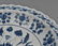 LARGE MING BLUE AND WHITE CHARGER W/ FLORAL RIM - 9