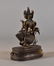 QING DYNASTY GILT BRONZE BUDDHA FIGURE RIDING BIRD - 4