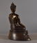 15" LARGE GILT BRONZE SEATED BUDDHA, KANGXI MARK - 4