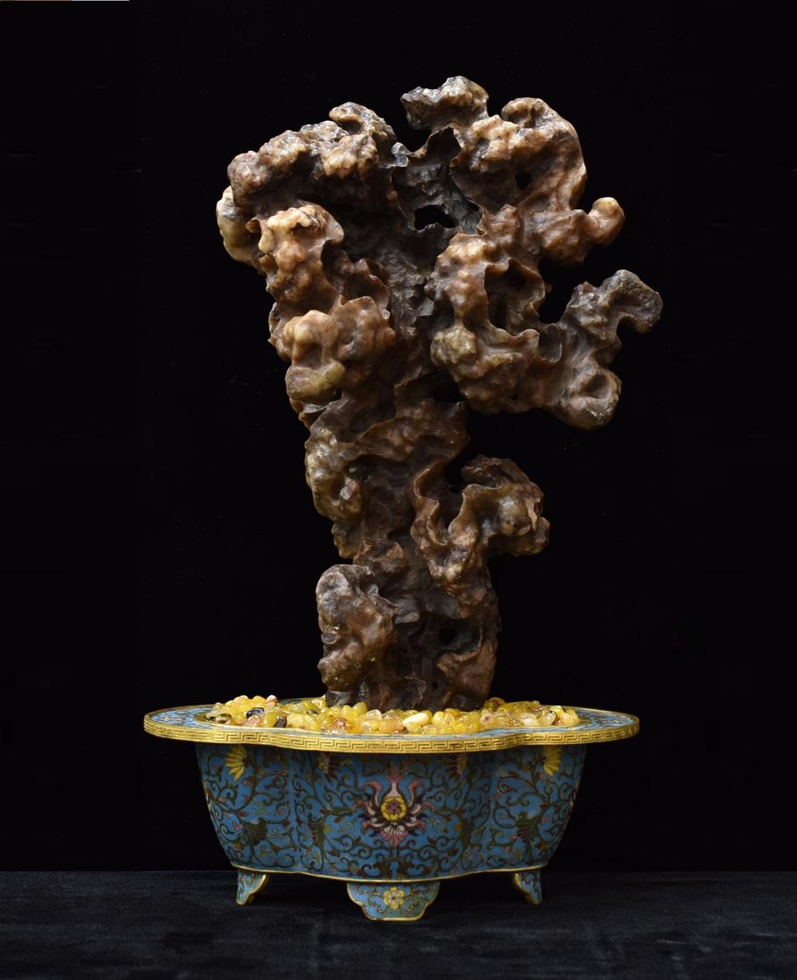 RARE CLOISONNE MINI GARDEN PLANT POT (1 of 10)