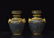 PAIR OF GILT BRONZE DRAGON AND CLOISONNE VASES