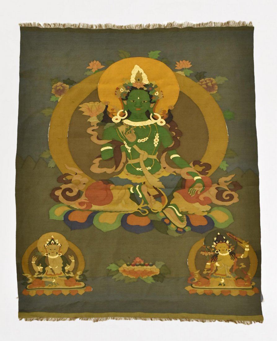 18TH/19TH C CHINESE SILK THANGKA (1 of 7)