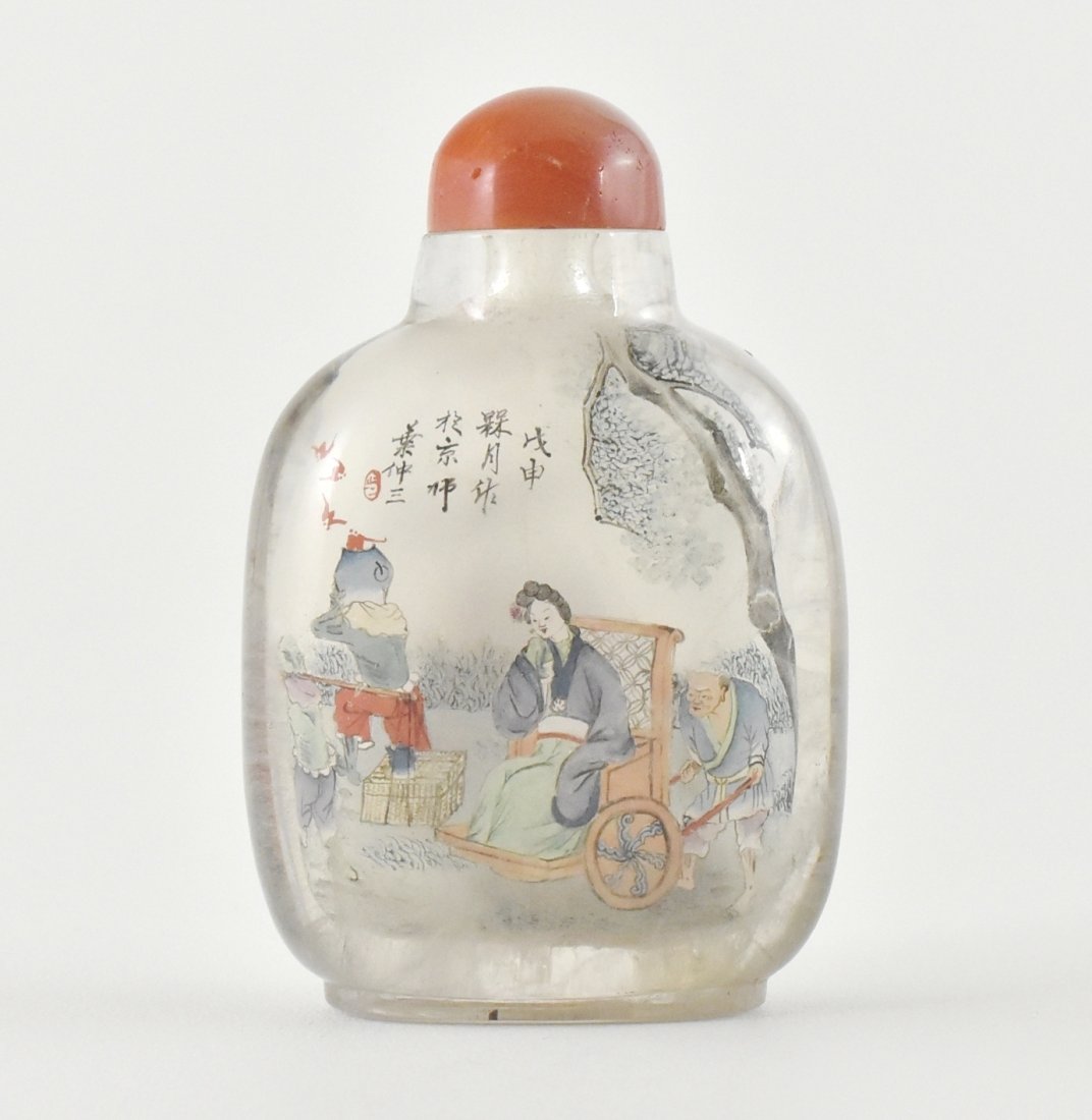 19/20TH C. QING DYNASTY CHINESE REVERSE PAINTING SNUFF (1 of 10)
