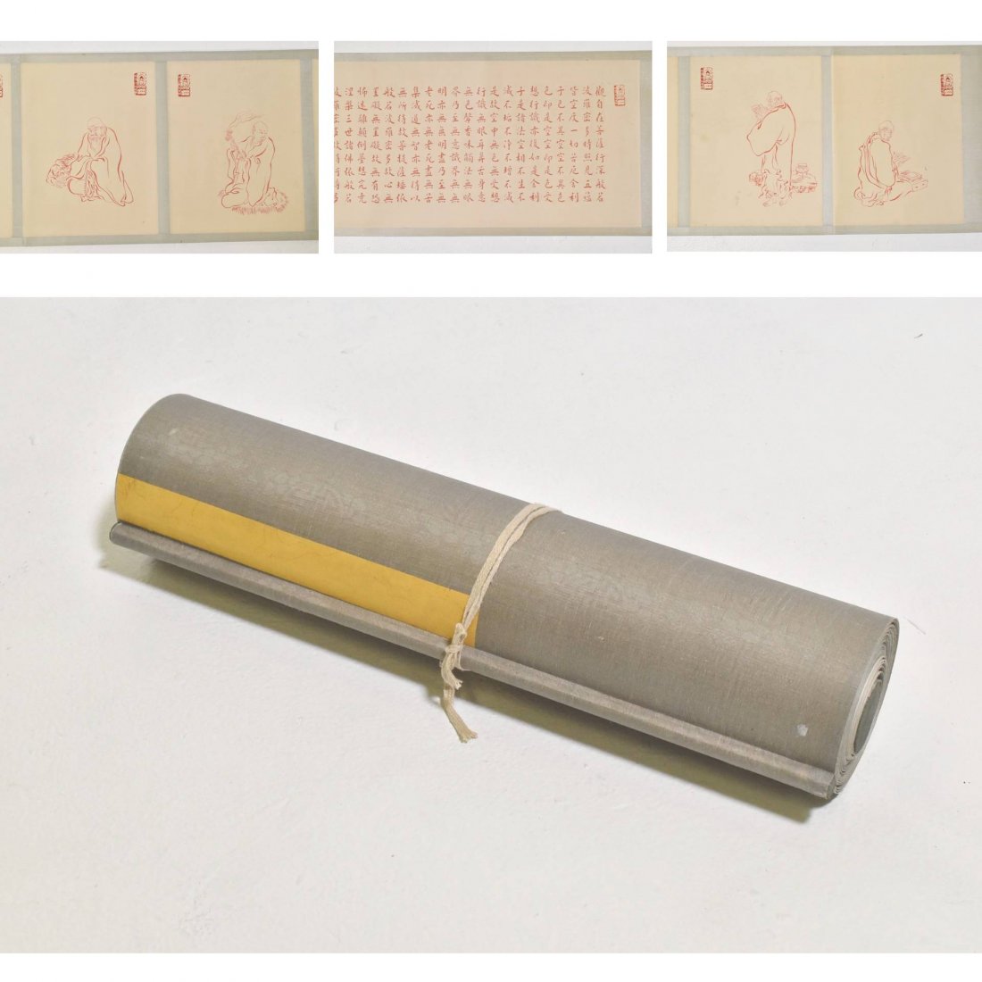 18  LUOHAN, CHINESE LONG SCROLL PAINTING (1 of 10)