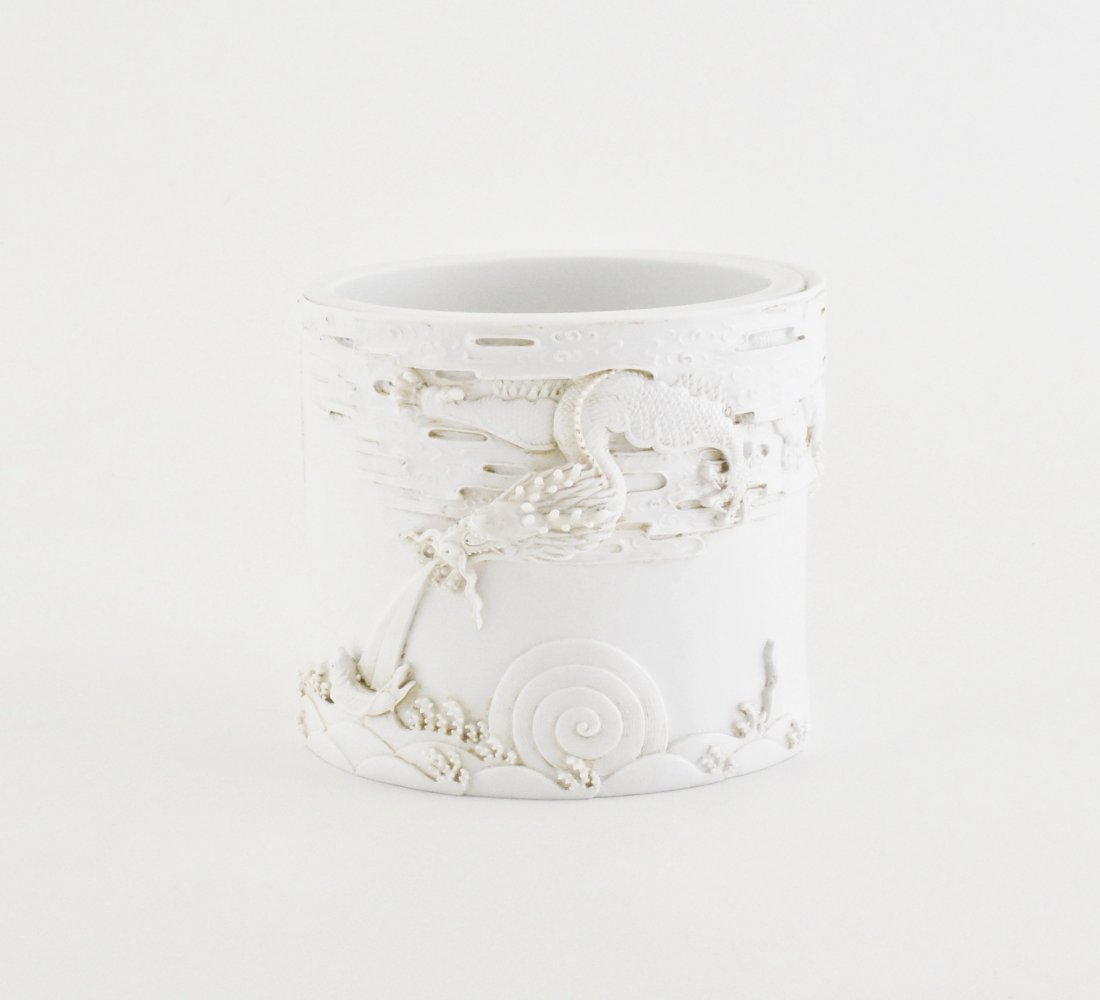 WANG BINGRONG (1820-1870) DRAGON MOTIF QINGBAI BRUSH (1 of 10)