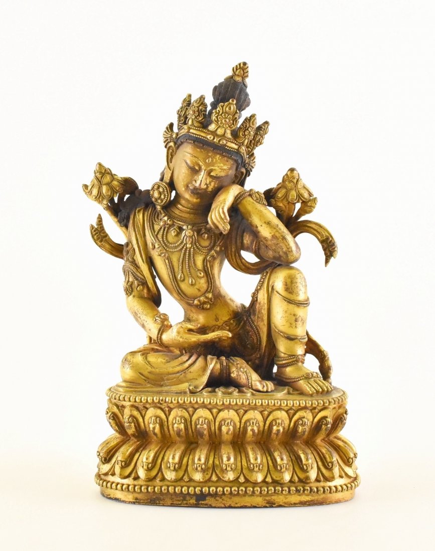 15TH C. MING DYNASTY GILT BRONZE BUDDHA (1 of 10)