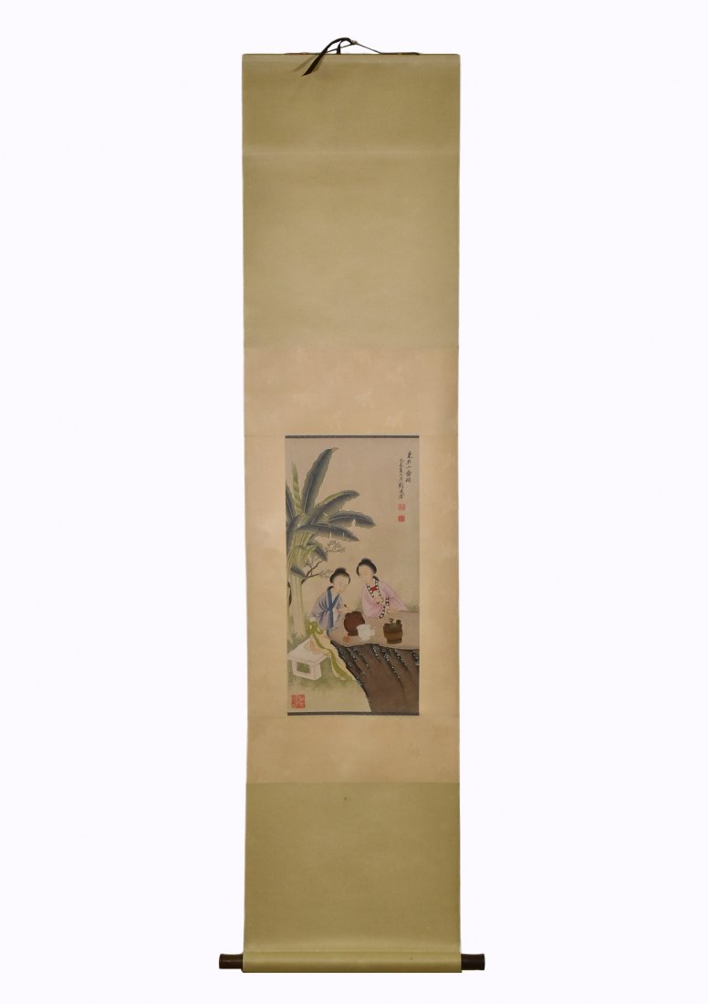 LIU LINGCANG (1907-1989), TWO LADIES, CHINESE PAINTING (1 of 10)