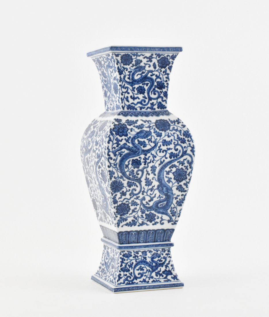 BLUE & WHITE DRAGONS WITH LOTUS DIAPER ON SQUARE ZUN (1 of 10)