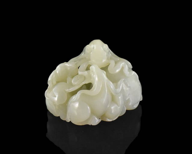 CARVED WHITE JADE IN SHAPE OF THREE SHEEP Aug 07, 2016 EDEN Fine