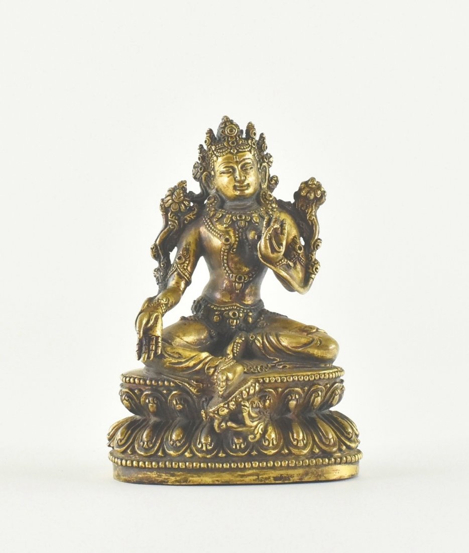 MING DY GILT BRONZE BUDDHA OF TARA FIGURE (1 of 9)