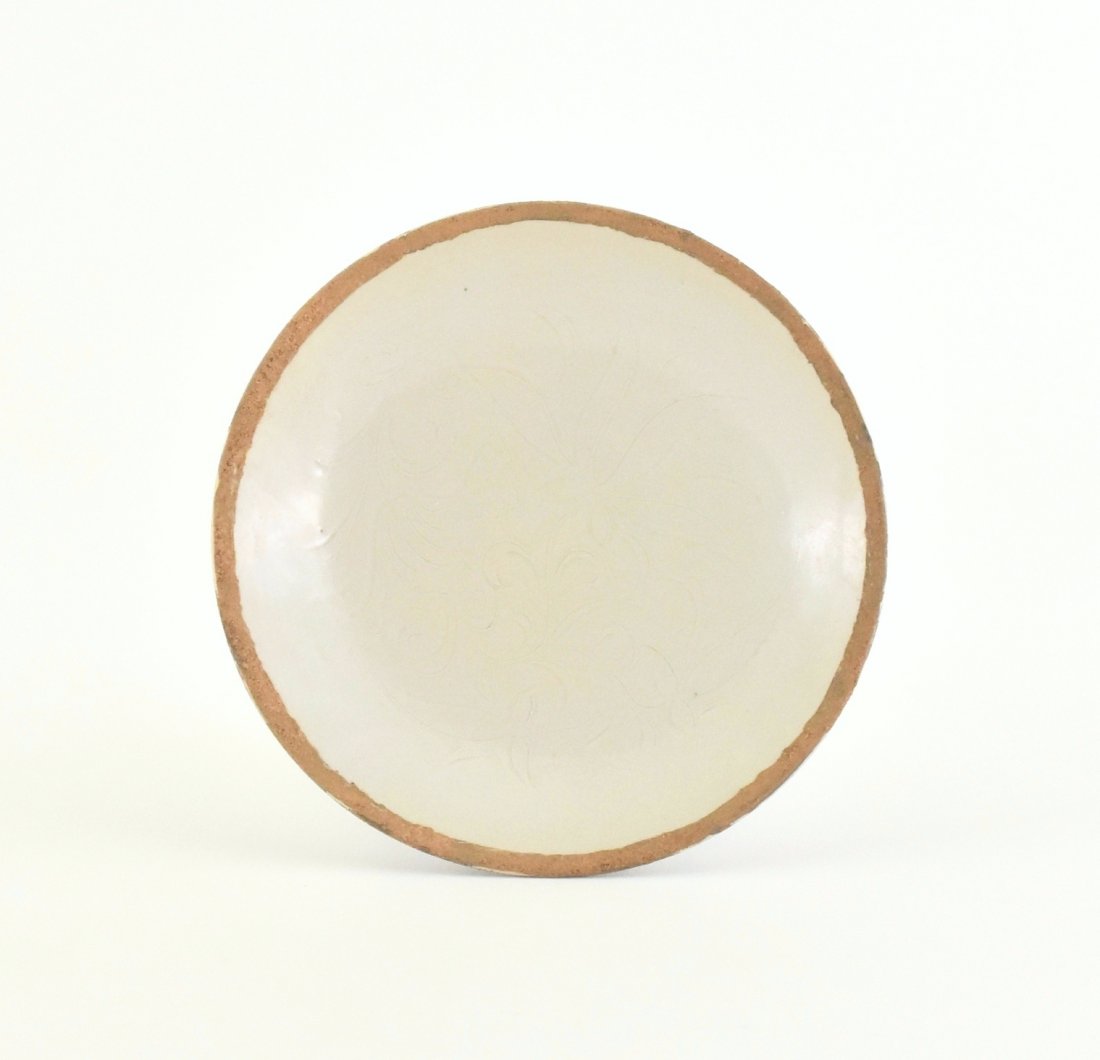 DING WARE DISH WITH COPPER RIM (1 of 10)
