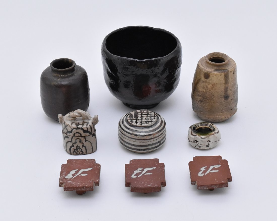 SET OF 9 PCS JAPANESE POTTERY WARES (1 of 7)