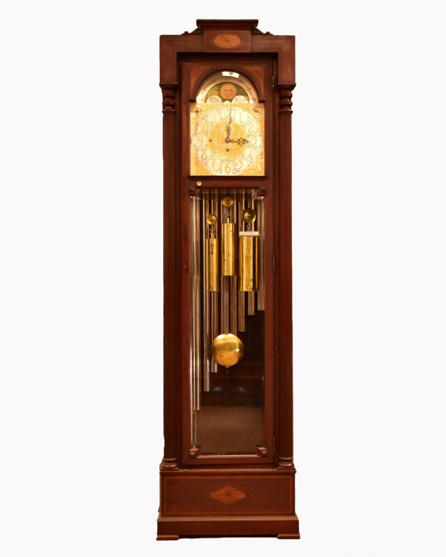 CIRCA 1896 TIFFANY & CO. 9 TUBES GRANDFATHER CLOCK (1 of 2)