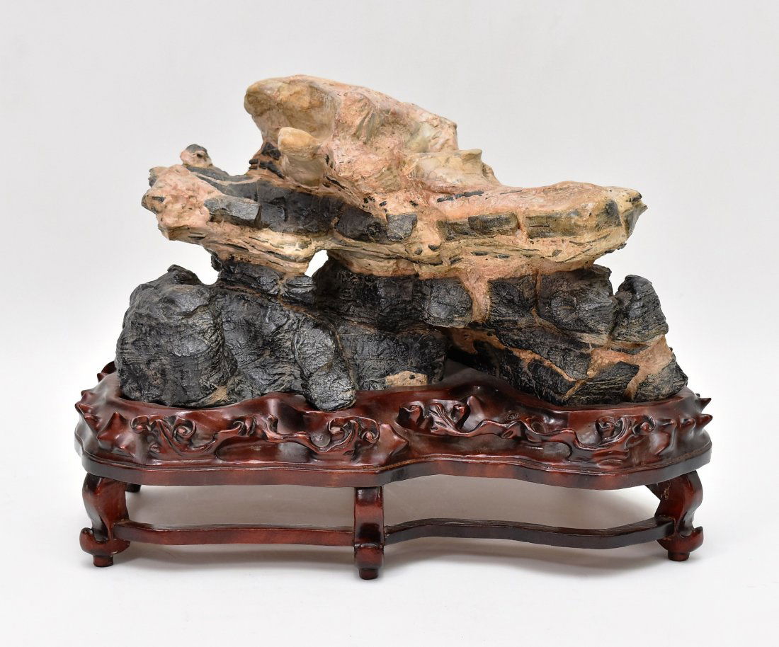 LARGE CARVED CHINESE LINGBI STONE OF ROCKWORKS (1 of 10)