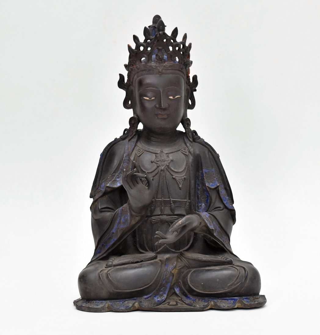 MASSIVE BRONZE BUDDHA OF BODDHISHATVA (1 of 10)