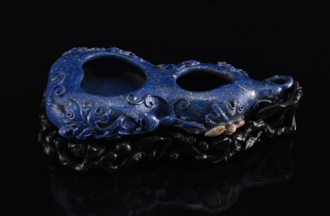 DOUBLE GOURD FORM LAPIS-LAZULI BRUSH WASHER (1 of 10)