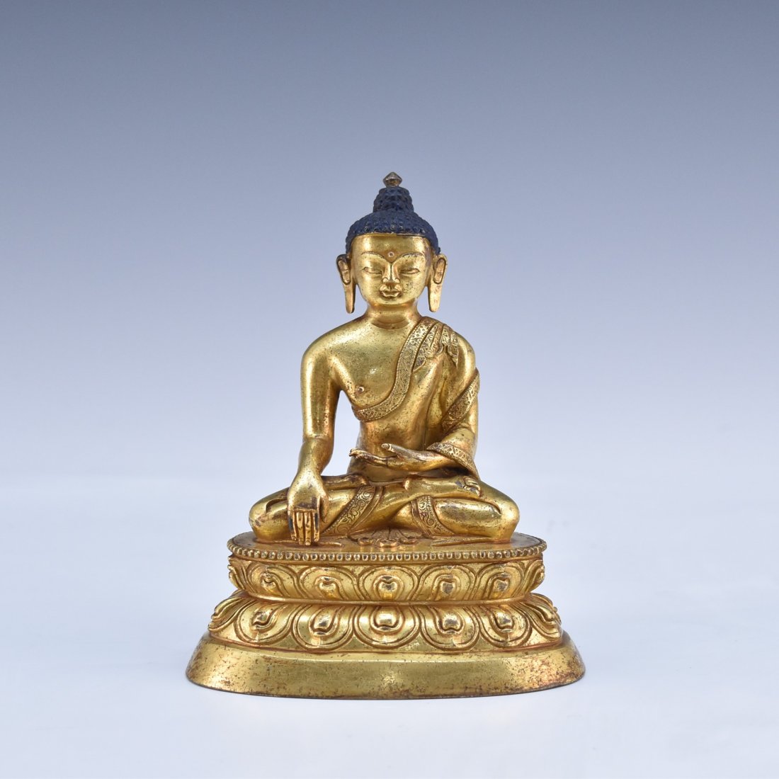 QING GILT BRONZE SEATED BUDDHA (1 of 9)
