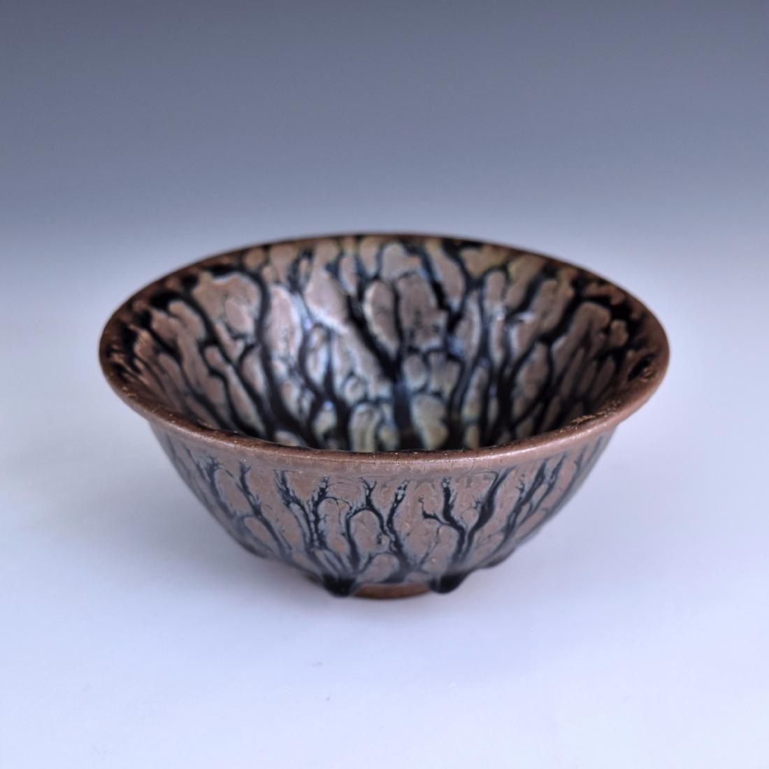 RARE JIAN WARE 'OIL STREAKS' TEA BOWL (1 of 15)
