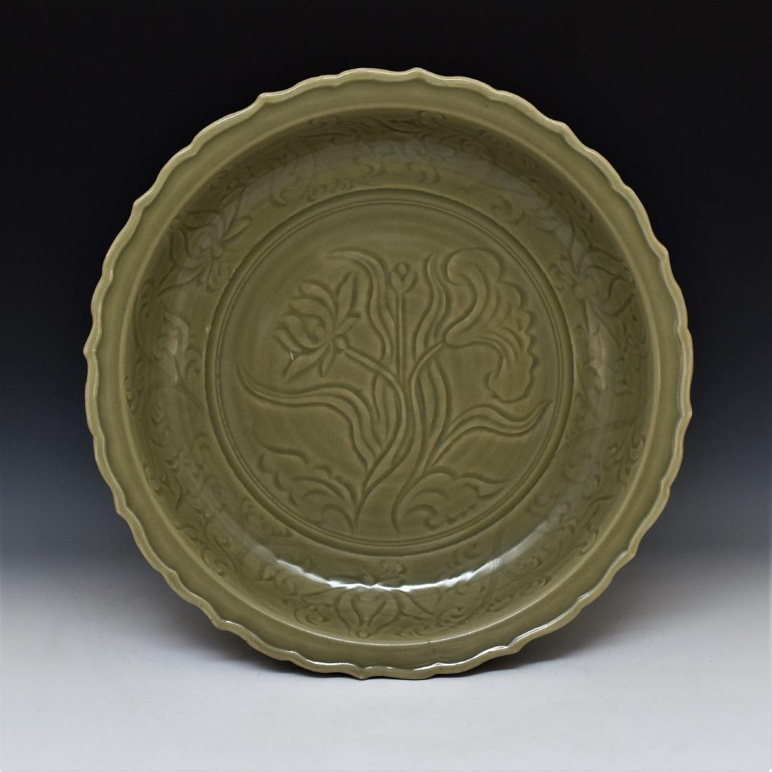 MASSIVE MING LONGQUAN CELADON CHARGER (1 of 13)