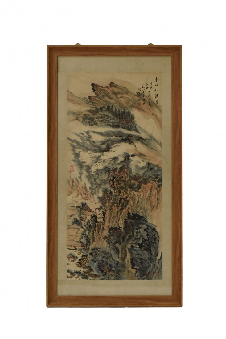 LU YANSHAO, FRAMED LANDSCAPE PAINTING (1 of 10)