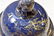 PAIR OF LARGE GILT OVERGLAZED BLUE TEMPLE JARS - 10