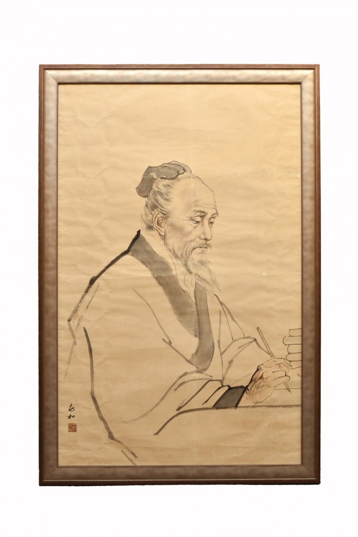 JIANG ZHAOHE, FRAMED SCHOLAR PAINTING (1 of 7)
