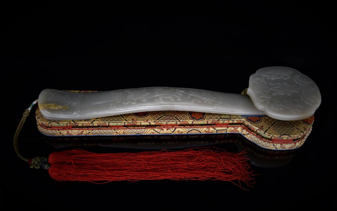 CELADON JADE RUYI SCEPTER ON STAND (1 of 10)
