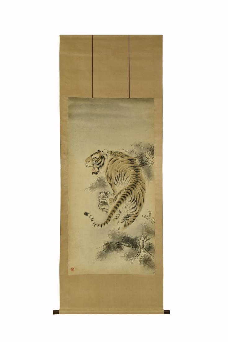 CHINESE SCHOOL, TIGER PAINTING SCROLL (1 of 11)