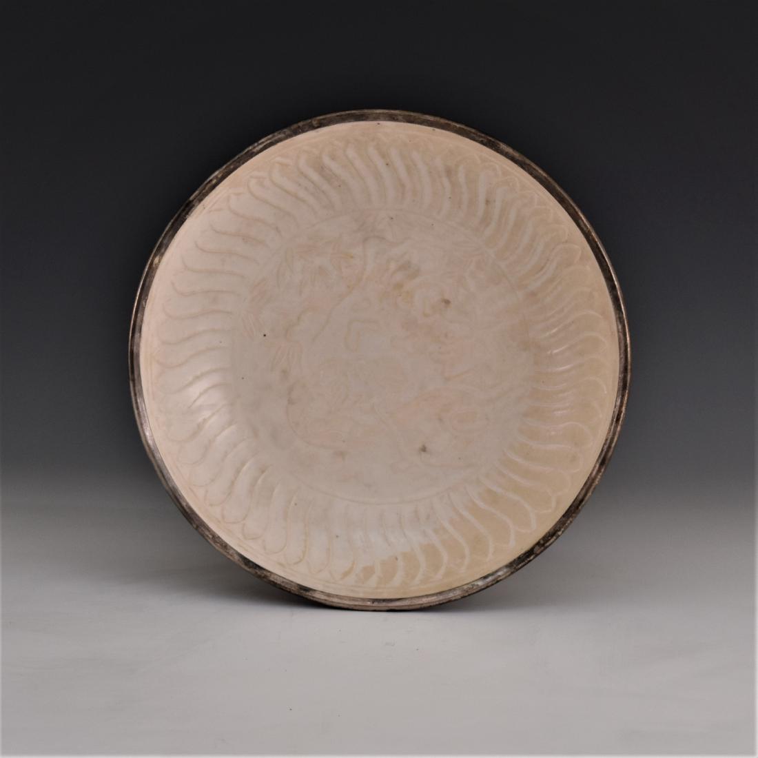 SILVER RIM DING WARE PLATE IN DUCK MOTIF (1 of 19)