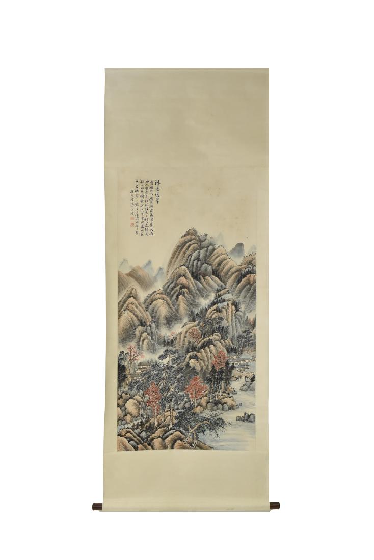 CHINESE SCHOOL, LANDSCAPE PAINTING SCROLL (1 of 9)