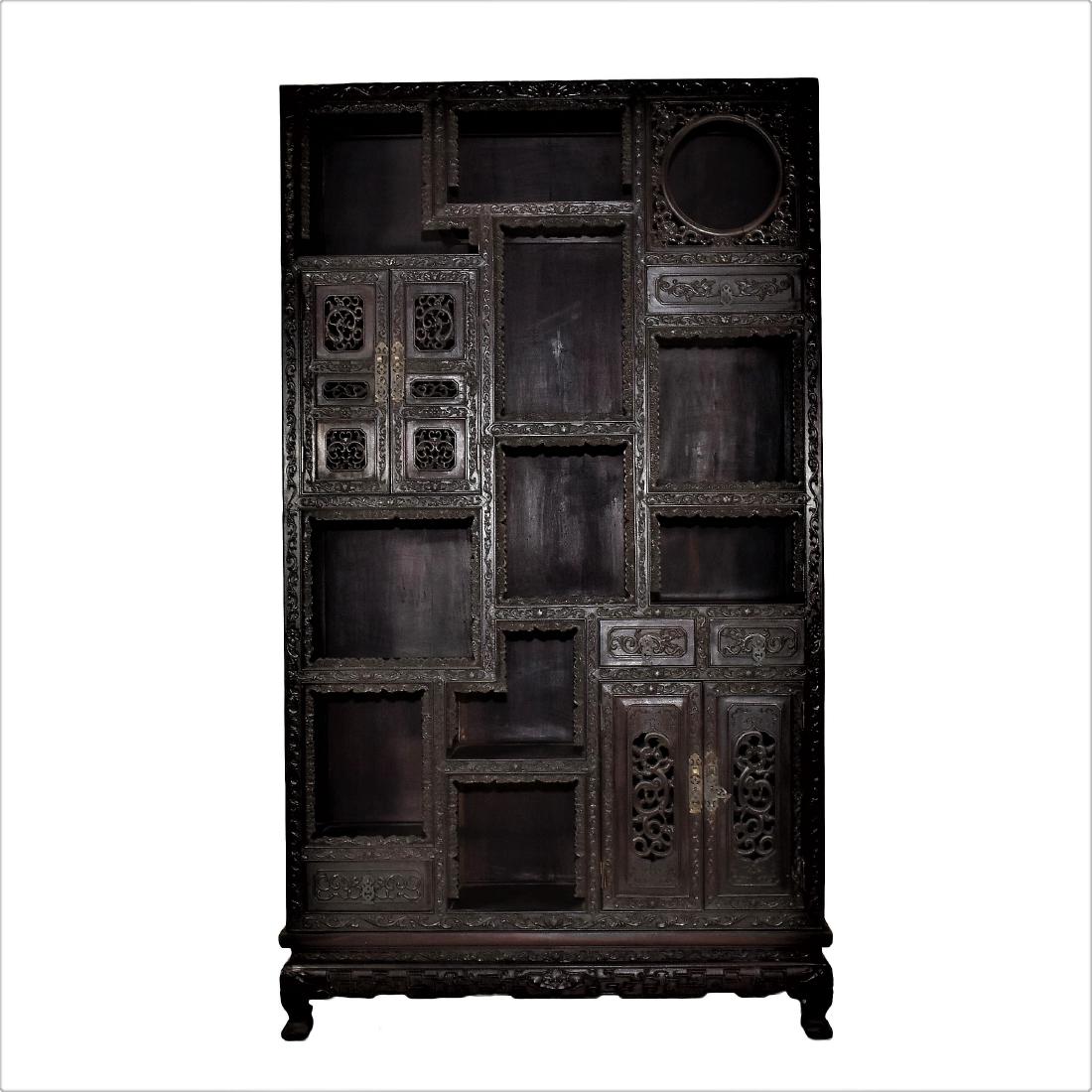EBONY WOOD GALLERY CABINET (1 of 13)