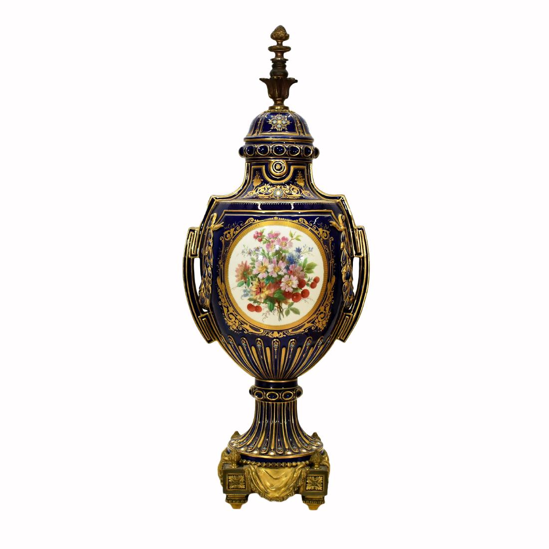 LOUIS XVI SEVRES STYLE COVERED URN (1 of 2)