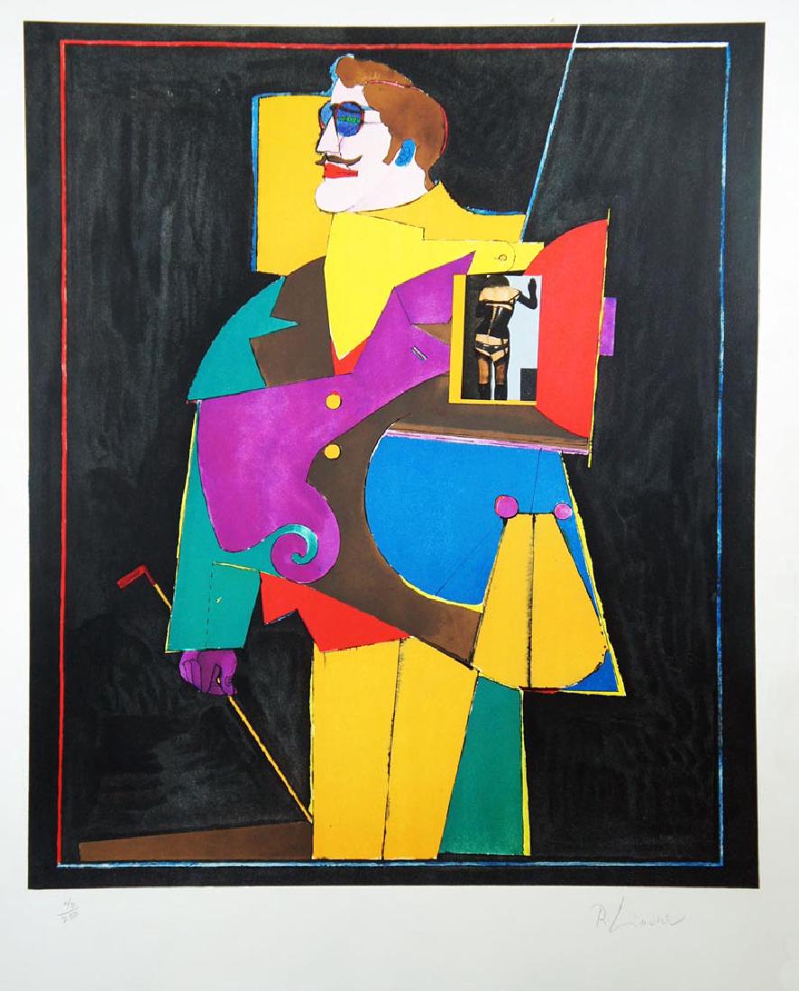 Lindner, Richard, German/American 1901-1978,: Title: "Heart" from the "After Noon" portfolio , 16 color lithograph in colors on Arches watermarked paper, printed from 16 stones , 1969, signed in pencil by the artist, numbered 40/250 (total record