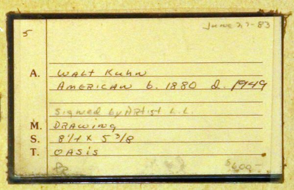 KUHN, WALT American 1880-1949 - 2