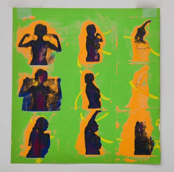 STERN, BERT: American, 20th c., Title: (Marilyn...last sitting abstract), double sided sheet,, silkscreen in colors,, , , , , , Size info: ,sheet: 11 1/4 x 10 1/2 in. (29 x 27 cm