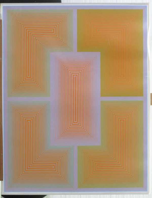 ANUSKIEWICZ, RICHARD, American b. 1930,: Title: No 8 from "Inward Eye Series", , serigraph printed in colors,, 1970, , from the edition of 500,, , , Size info: ,sheet: 26 x 20 inches (66.04 x 50.8 cm) , , Framing: In the original artist