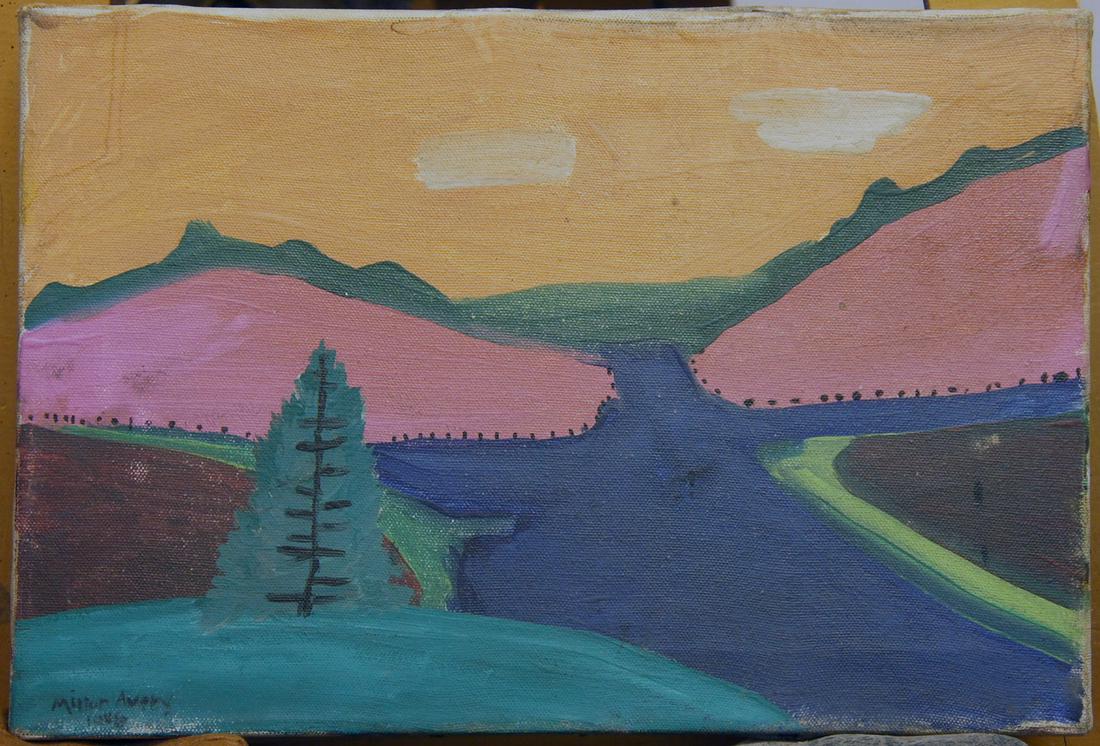 Avery, Milton(In The Manner Of), American b.1885-1965: Title: "Winter Has Ended", oil on canvas ? bears signature and date "Milton Avery/1946" l.l., signed, titled, and dated "Milton Avery" on the reverse, Additional and larger photos and more information