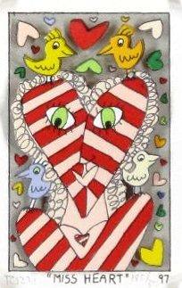 RIZZI, JAMES, American 20th century,: Title: "Miss Heart", hand cut silkscreen with 3-D construction,,1997, signed in pencil, , numbered from the total edition of 500,,printed at B.T. Werner, Los Angeles and assembled at the artist's stud