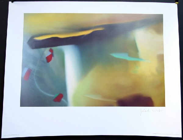 RICHTER, GERHARD, ,: Title: Abstract Painting (Abstraktes Bild), affiche avant lettre,, offset lithograph in four colors,, 1991, signed by the artist lower right(complimentary),, ,as released by Achenbach Art Edition, , S