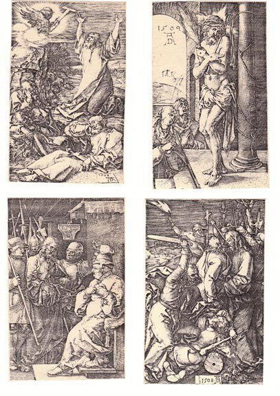 DURER, ALBRECHT, AFTER, German 1471-1528,: "The Small Passion", 15 plates, plus "Crucifixion", the round plate, (round version), total 16 impressions, , , , , Condition:Impressions fair to poor. In generally good condition, on laid paper, seve