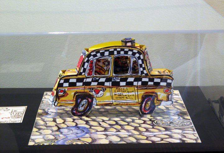 GROOMS, RED, American b. 1937,: Title: "Yellow Taxi", 3 dimensional multiple, c. 1985, hand signed on separate document,, numbered 110/400, , , Size info: , , , Framing: , , Commen