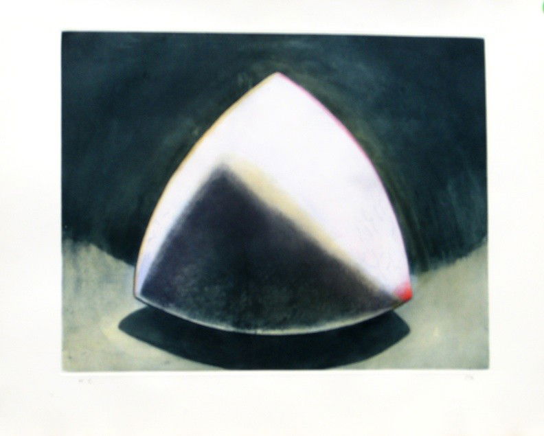 MAN RAY, ,: Title: "The Stone", Etching, , Hand Signed, HC, , , Size info: ,sheet: 19 x 15 in. (48 x 38 cm.) , , Framing: sold unframed. , , ,