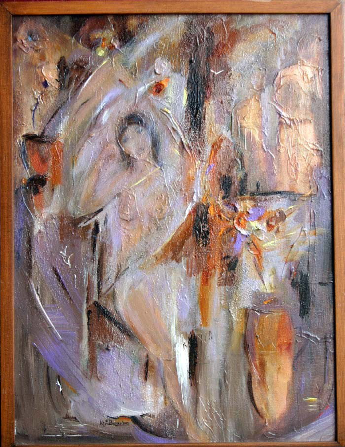 BENREY – FULLER, LIZET, Mexican-American 20th Centur: Title: "Cyclic Presence", oil on canvas ,c. 2000, signed by the artist, , , , Size info: 24 x 18 in. (62.3 x 47.2 cm.), , , Framing: Framed, but unexamined out of the fra