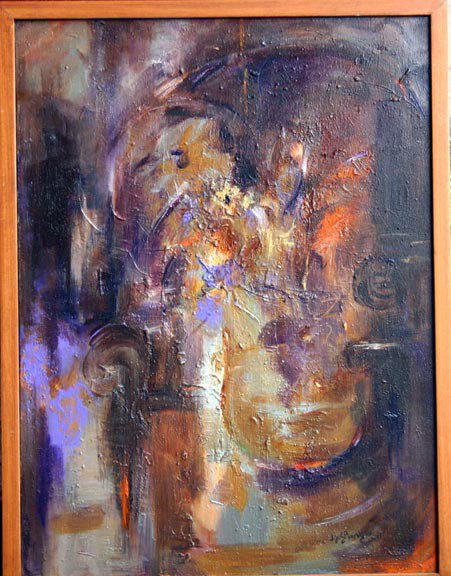 BENREY – FULLER, LIZET, Mexican-American 20th Centur: Title: "Reflection", oil on canvas ,2003, signed by the artist, , , , Size info: 24 x 18 in. (62.3 x 47.2 cm.), , , Framing: Framed, but unexamined out of the frame.,