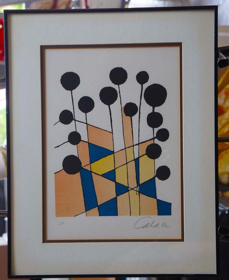 CALDER, ALEXANDER, American 1898-1976,: Title: (balloons), lithograph printed in colors,c. 1970, signed in pencil lower right,,an ea(artist's proof)aside from the numbered edition, , , Size info: sheet 14 by 11 in. (35 x 27.5 cm.) , , ,