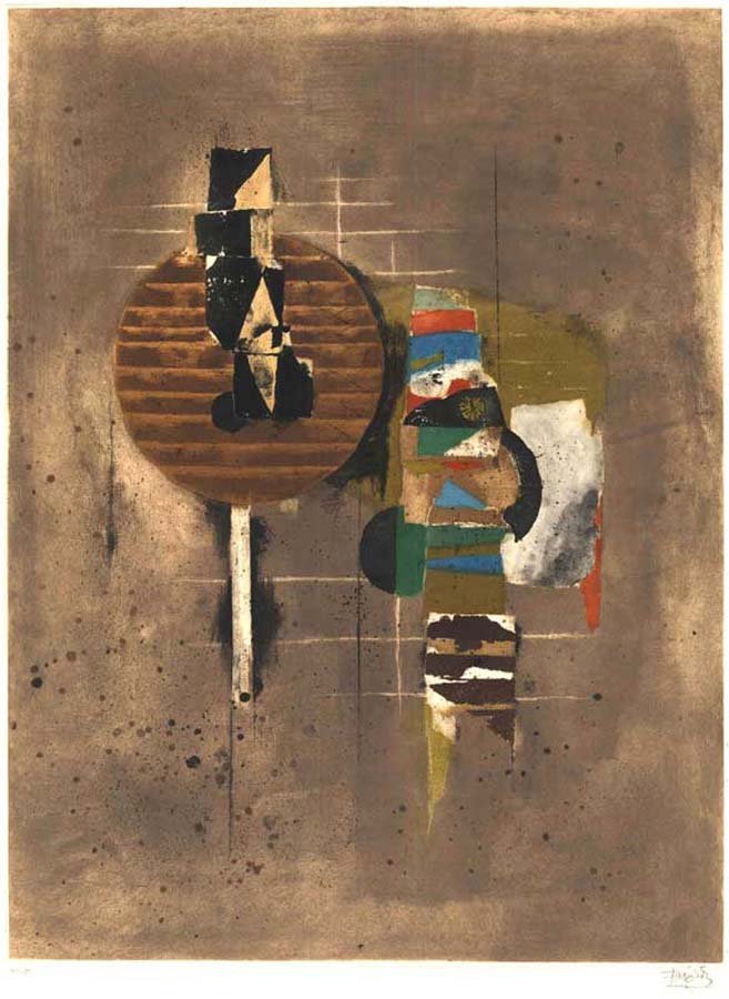 FRIEDLANDER, JOHNNY, German/French 1912-1992,: Title: "Accord majeur (Major Chord)", color etching,signed and numbered 60/95 in pencil, 1979, , ,Printed by the artist and published by Manus Presse, Stuttgart., , Size info: ,sheet: 91.5 x 63.0 cm -