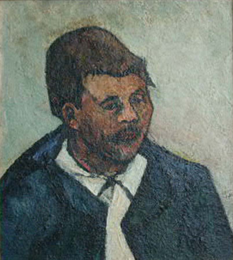 SCHIFRIN, ARNOLD THEODORE, American (1926-1994: Title: "Portrait of Mr. Nobel"oil on canvasSize: 22" x 20"Painted: 1954Estimate: $800- $1,000, oil on canvas, ,1954, signed by the artist, , , , Size info: 22 by 20 in. (55 x 50 cm.), , ,