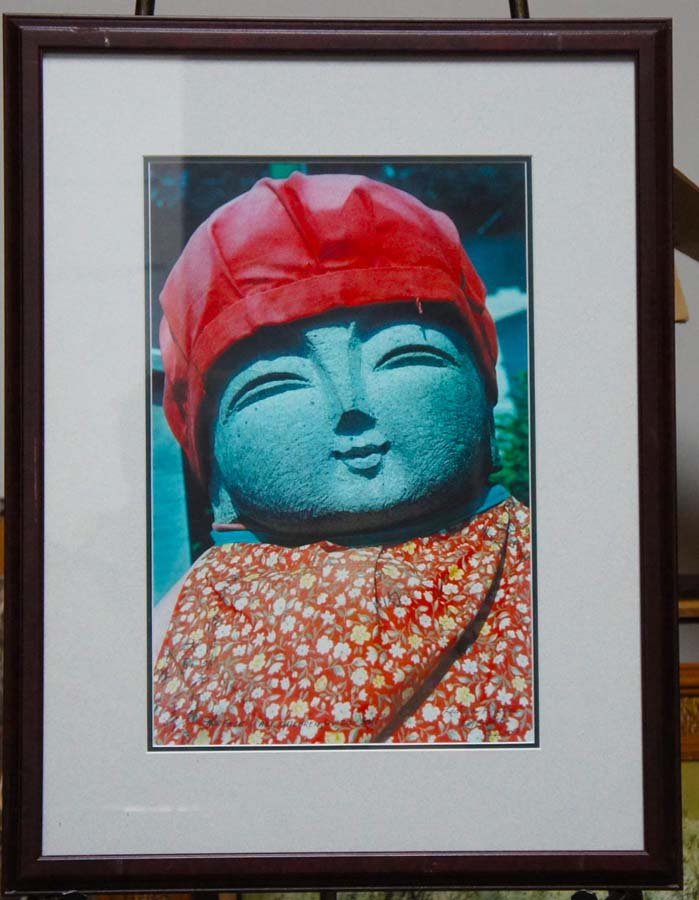 KIRSTEN-DALIENSAI, RICHARD, American 20th Centu: Title: "In the face/ of O-Jizo-San/ The Faces/ of all Children", photo-print on paper,,2003, signed lower center, dated 2003, ,, , Size info: 15 by 10 in. (38 x 26 cm.), , , Framing: Framed i