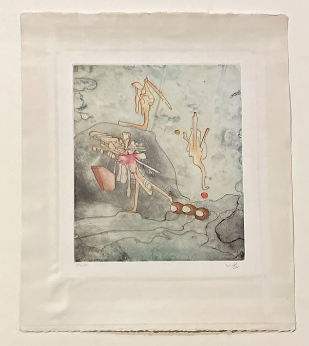 Matta, Roberto, Chilean (1911-2002): " ", color aquatint etching on arches paper signed in pencil by the artist numbered 40/85 As printed and published by George Visat, Paris. Additional and larger photos and more information may often b